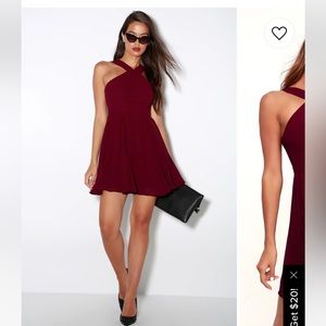 Lulus Large burgundy color dress. Worn one time.